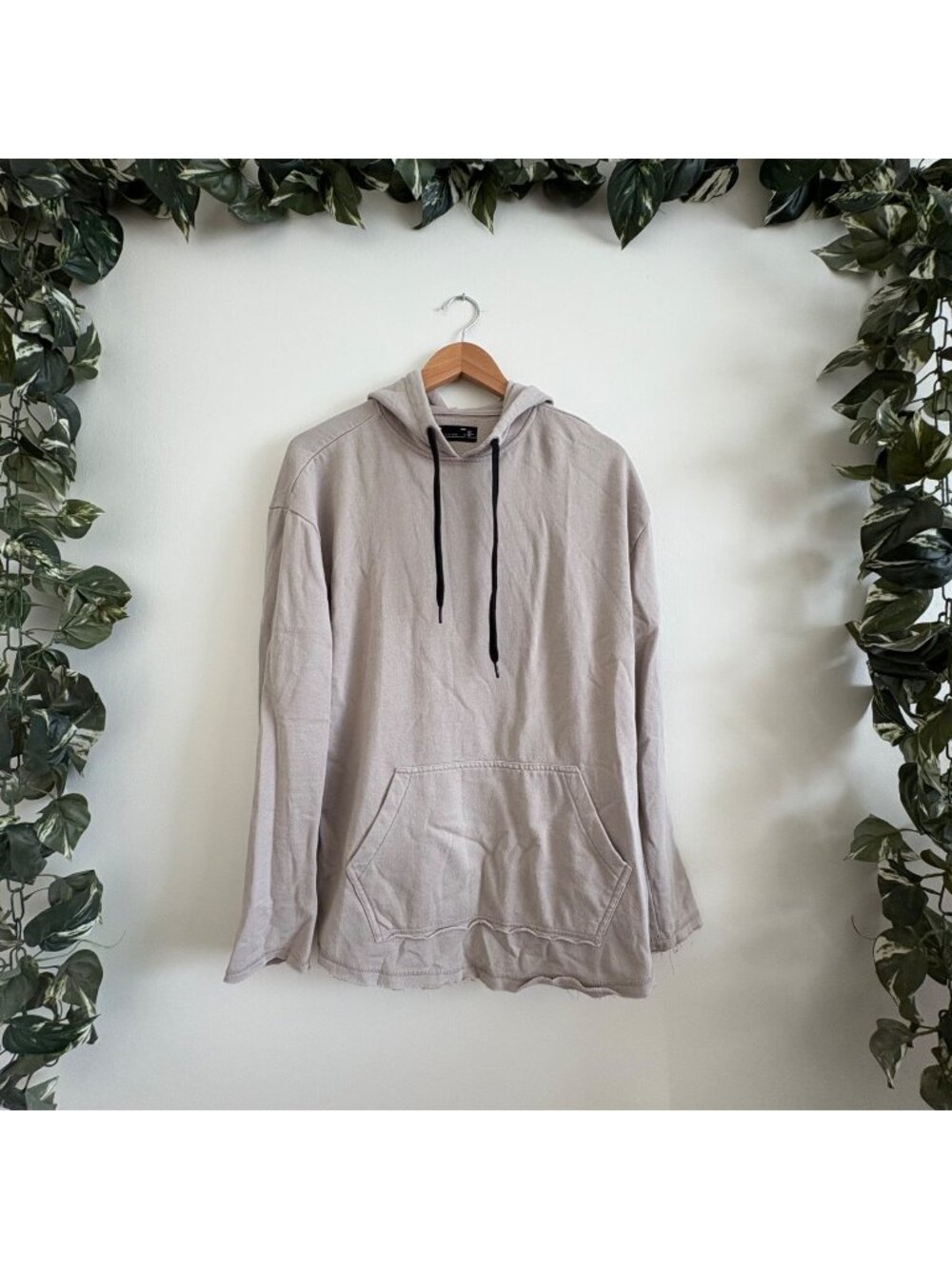 Public Opinion Long Sleeve Pullover Hooded Jacket Tan Men’s Size S